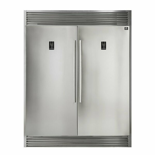 Forno Rizzuto Refrigerator & Freezer 60In. Wide w/Decorative Grill FFFFD1933-60S